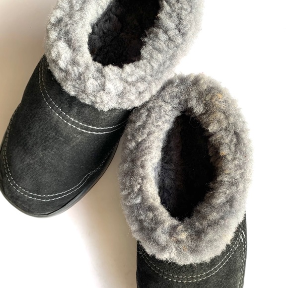 Ecolo Gic Suede Shearling Lined Slippers - Picture 8 of 8